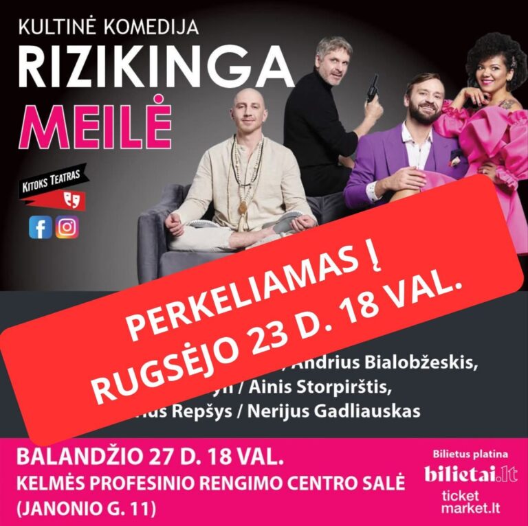 Spektaklis – kultinė komedija „Rizikinga meilė“