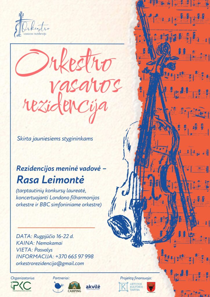 Orkestro vasaros rezidencija – jauniesiems stygininkams