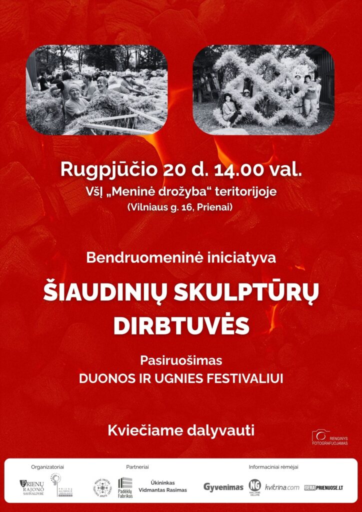 Bendruomeninė iniciatyva ŠIAUDINIŲ SKULPTŪRŲ DIRBTUVĖS | Pasiruošimas Duonos ir ugnies festivaliui