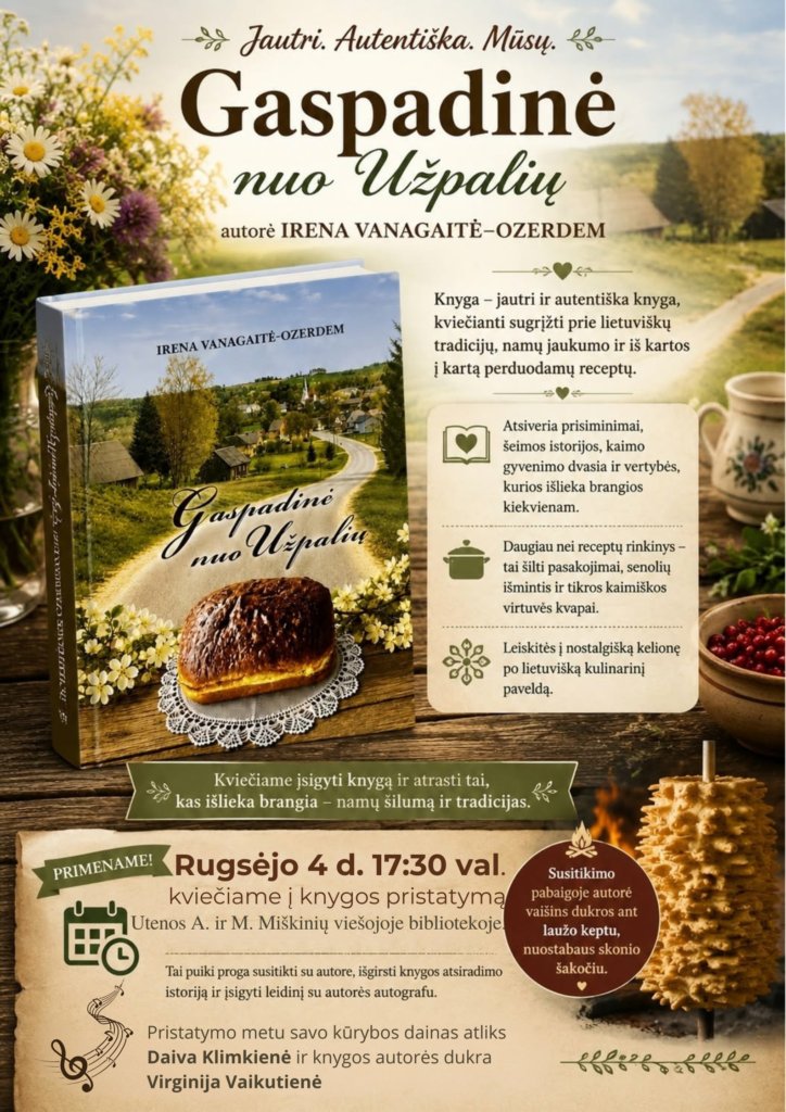 Irenos Vanagaitės-Ozerdem knygos „Gaspadinė nuo Užpalių“ pristatymas