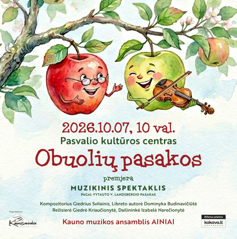 PREMJERA! Muzikinis spektaklis OBUOLIŲ PASAKOS pagal Vytauto V. Landsbergio kūrybą