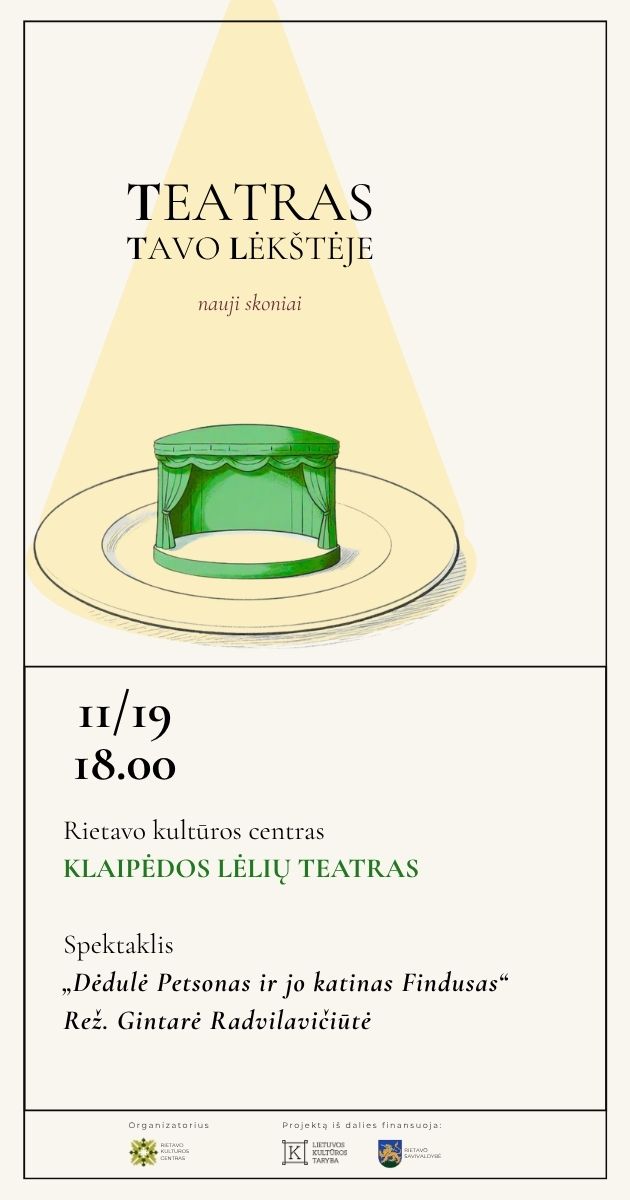 Klaipėdos lėlių teatro spektaklis „Dėdulė Petsonas ir jo katinas Findusas“. Rež. Gintarė Radvilavičiūtė