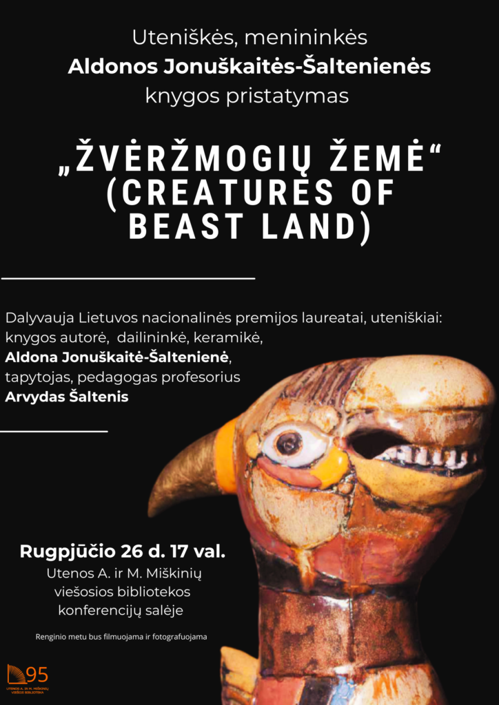 Aldonos Jonuškaitės-Šaltenienės knygos „Žvėržmogių žemė“ (Creatures of Beast land) pristatymas