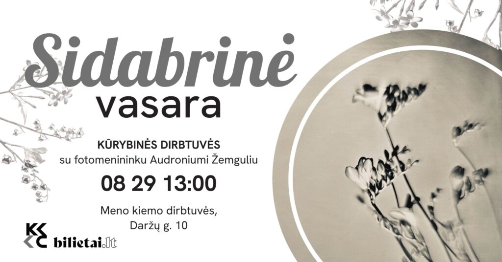 Kūrybinės dirbtuvės „Sidabrinė vasara“ su fotomenininku Audroniumi Žemguliu