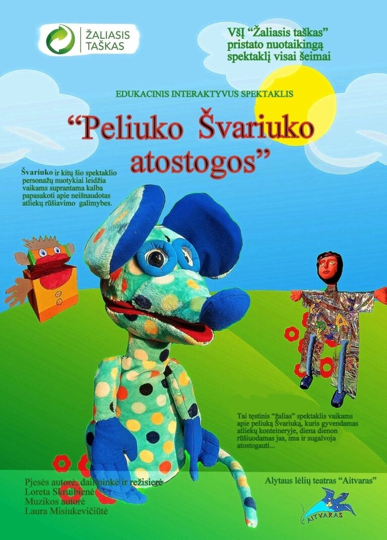 Edukacinis interaktyvus spektaklis „Peliuko švariuko atostogos“