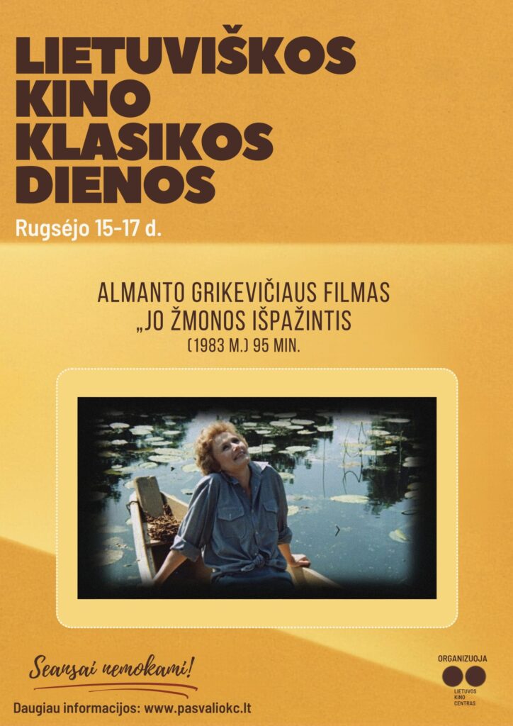 LIETUVIŠKOS KINO KLASIKOS filmas „Jo žmonos išpažintis (1983 m.) 95 min. Rež. Almantas Grikevičius NEMOKAMAS