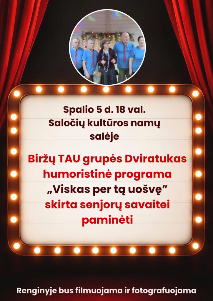 Humoristinė programa „Viskas per tą uošvę“ Saločių kultūros namuose