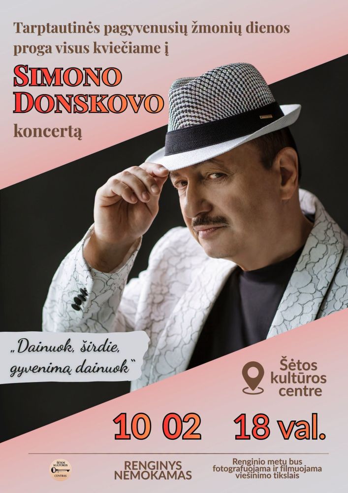 Simono Donskovo koncertas, skirtas Tarptautinei pagyvenusių žmonių dienai paminėti