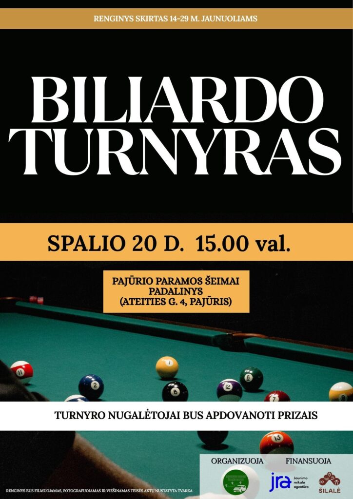 Biliardo turnyras jaunimui