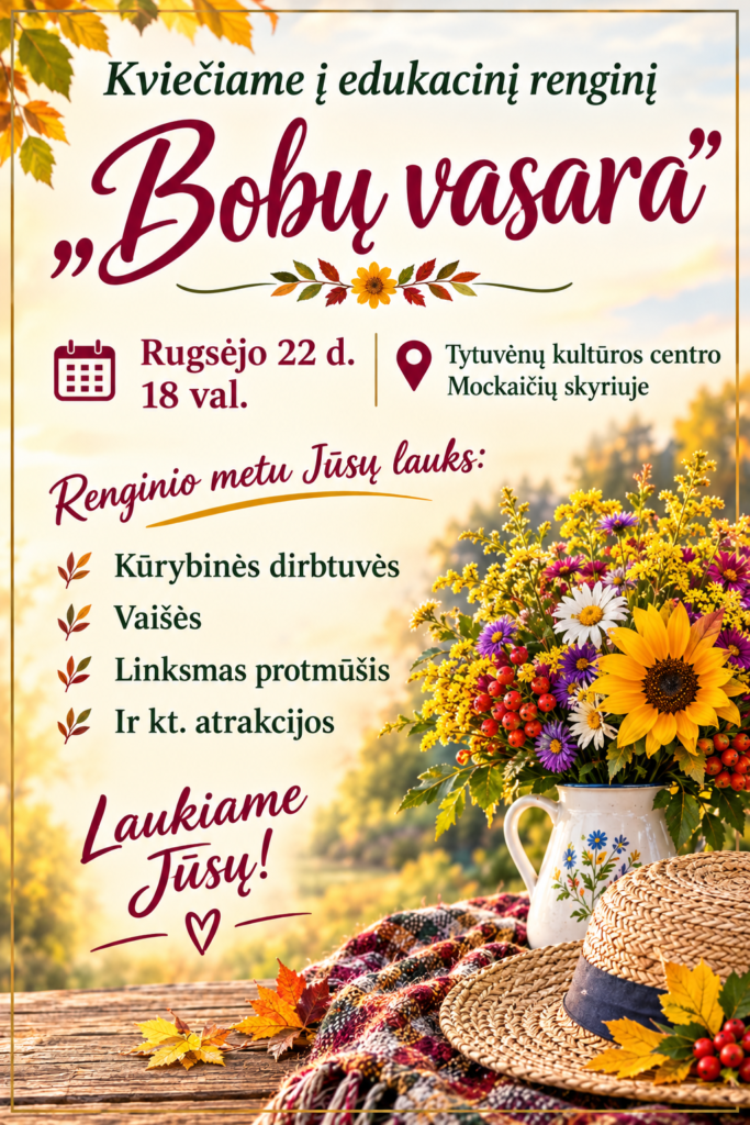 Edukacinis renginys „Bobų vasara“