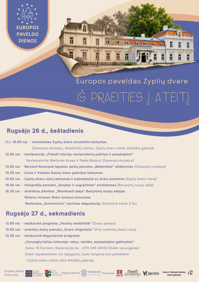EUROPOS PAVELDO DIENOS ZYPLIŲ DVARE