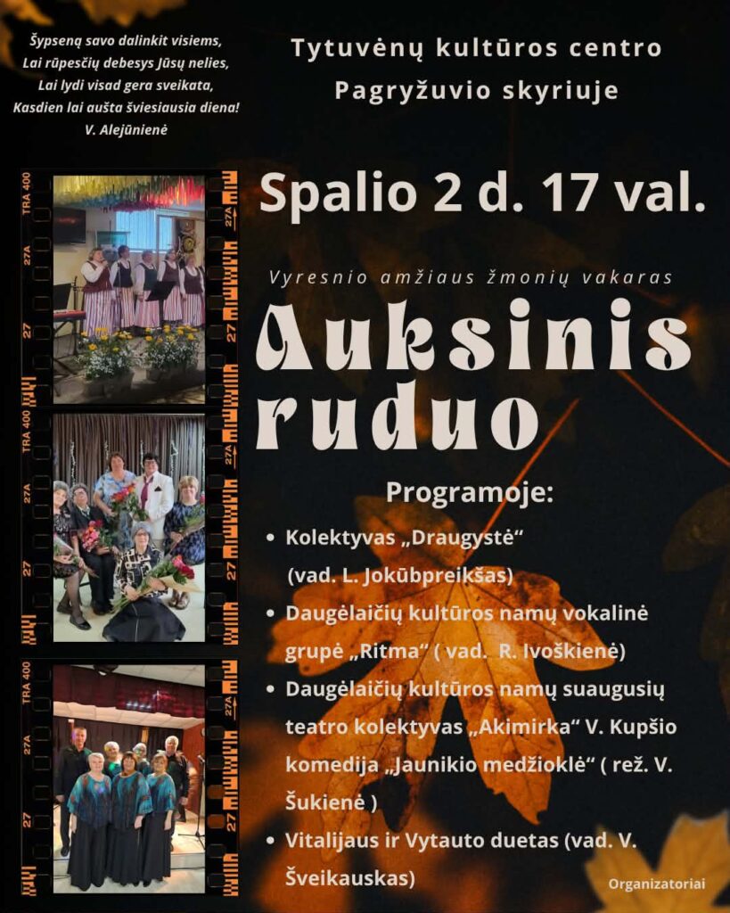 Vyresnio amžiaus žmonių vakaras „Auksinis ruduo“