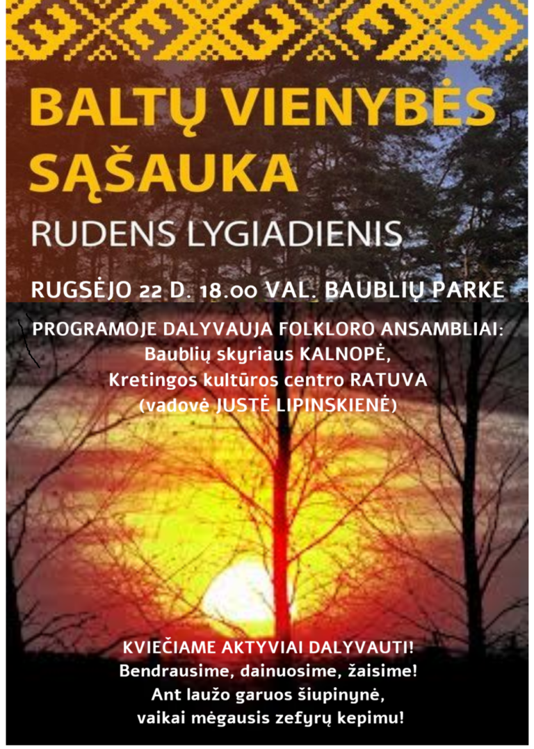 Baltų vienybės dienos ir rudens lygiadienio šventė – ugnies sąšauka