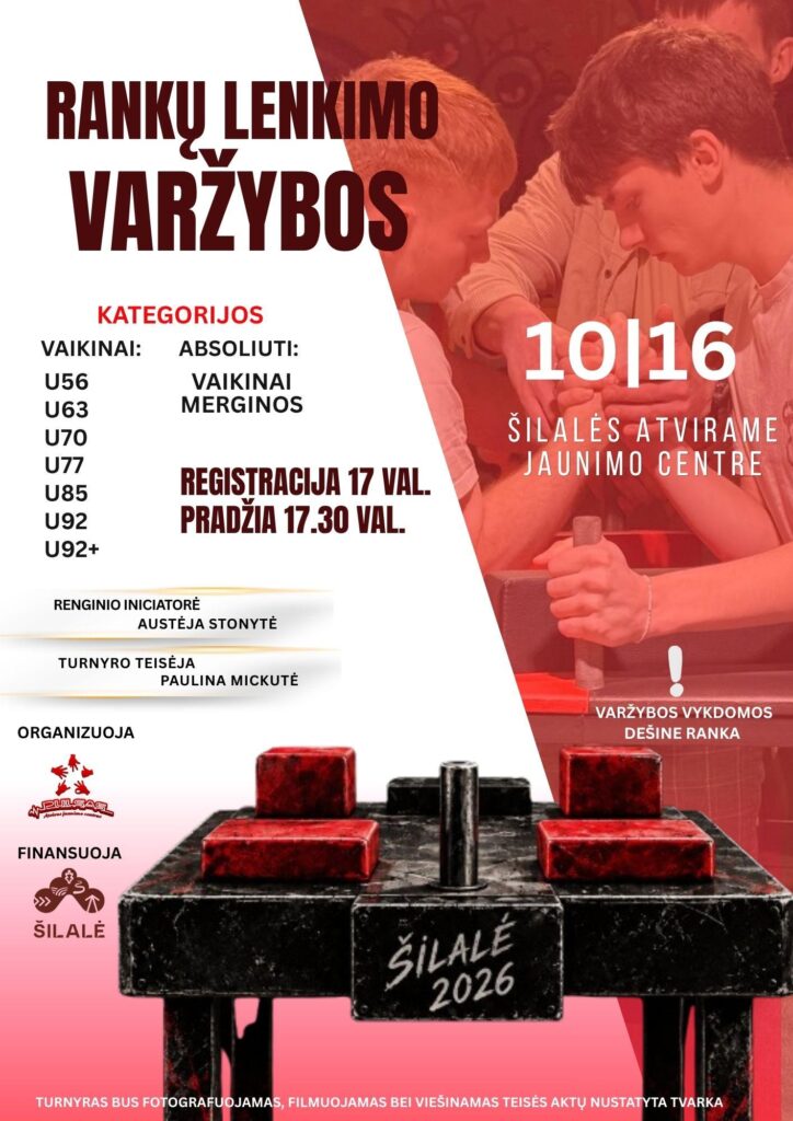 Rankų lenkimo varžybos jaunimui