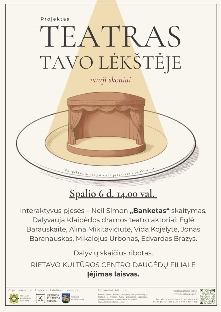 Neil Simon pjesės „Banketas“ skaitymas