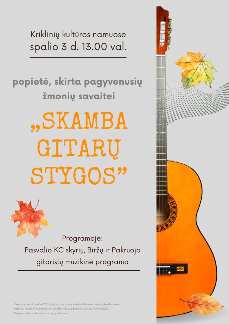Popietė „Skamba gitarų stygos“ Kriklinių kultūros namuose