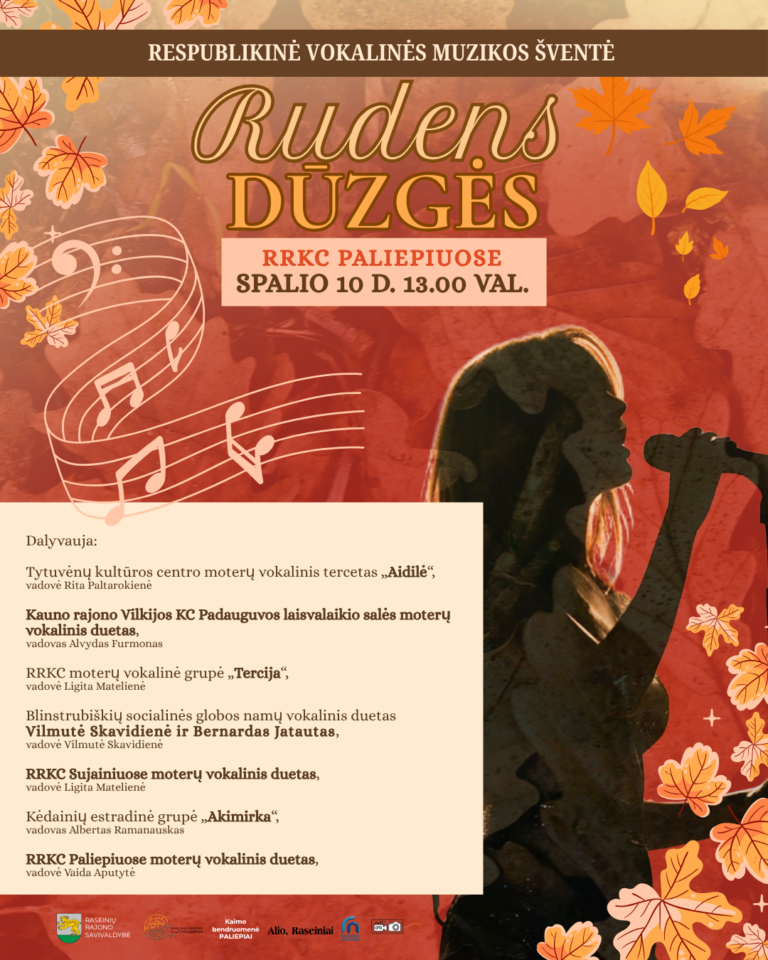 Respublikinė vokalinės muzikos šventė „Rudens dūzgės“ Paliepiuose