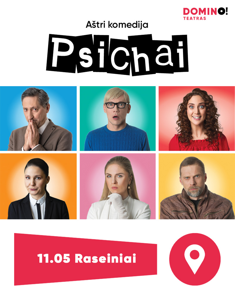 Domino teatro spektaklis – aštri komedija „Psichai“
