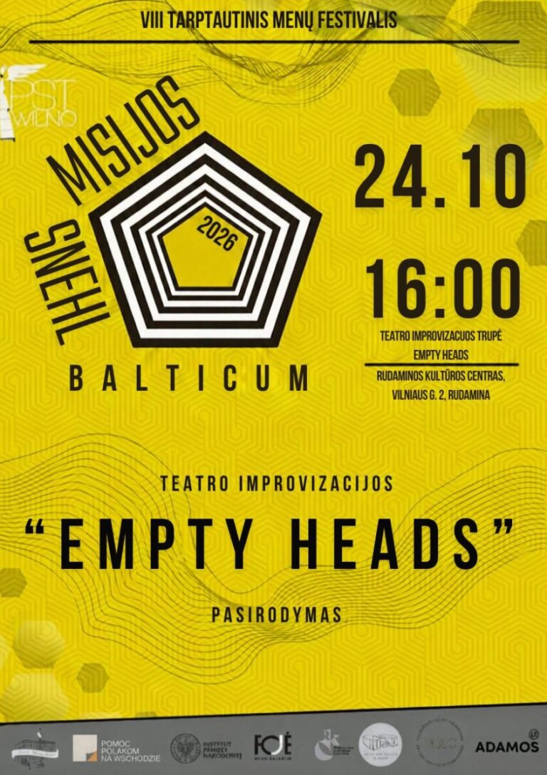 Improvizacinio teatro trupės „Empty Heads“ pasirodymas