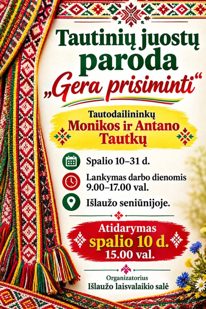 Tautinių juostų paroda GERA PRISIMINTI