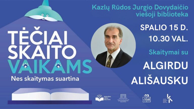 „Tėčiai skaito vaikams“ garsiniai skaitymai su Algirdu Ališausku