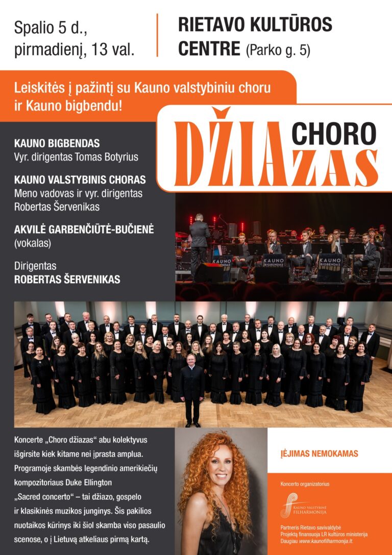 Choro džiazas – Kauno valstybinis choras ir Kauno bigbendas