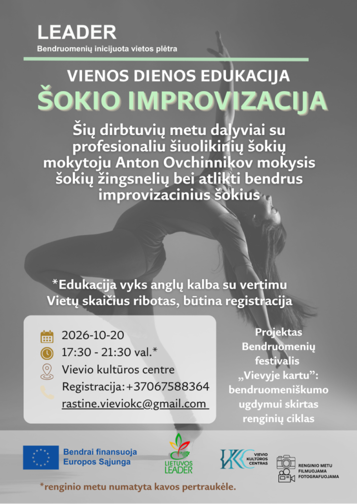 Vienos dienos edukacija – ŠOKIO IMPROVIZACIJA