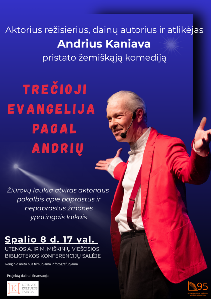 Andrius Kaniava pristato žemiškąją komediją „Trečioji Evangelija pagal Andrių“