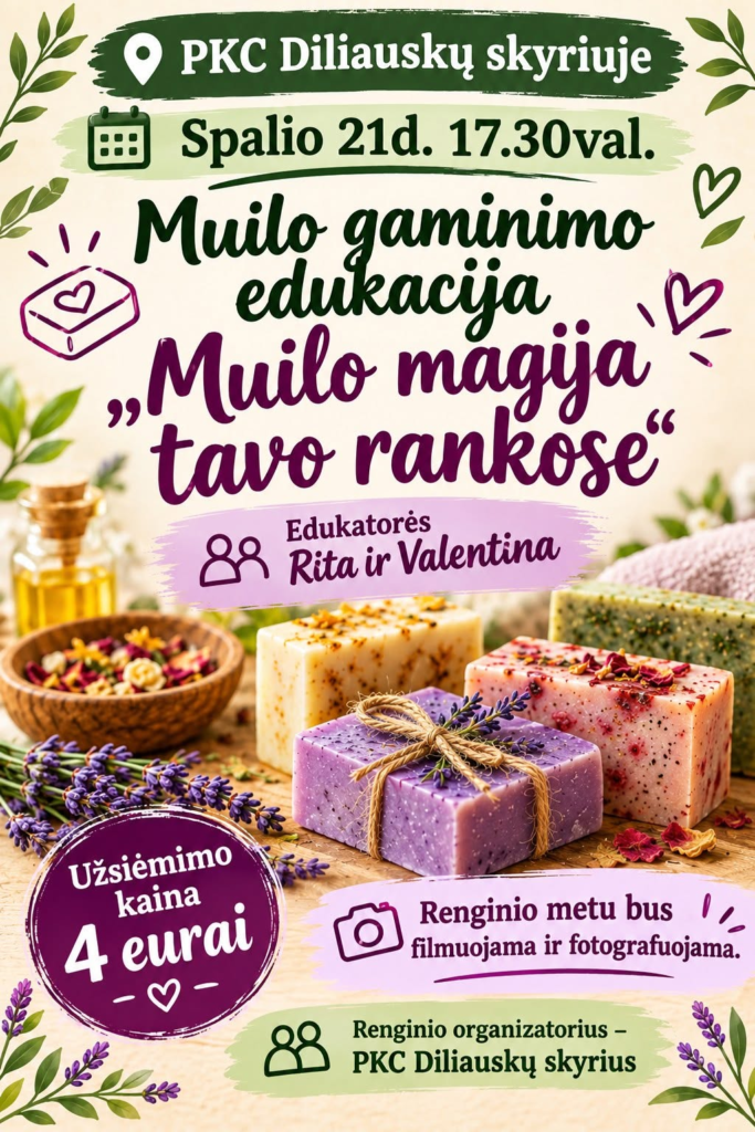 Muilo gaminimo edukacija Diliauskų kultūros namuose