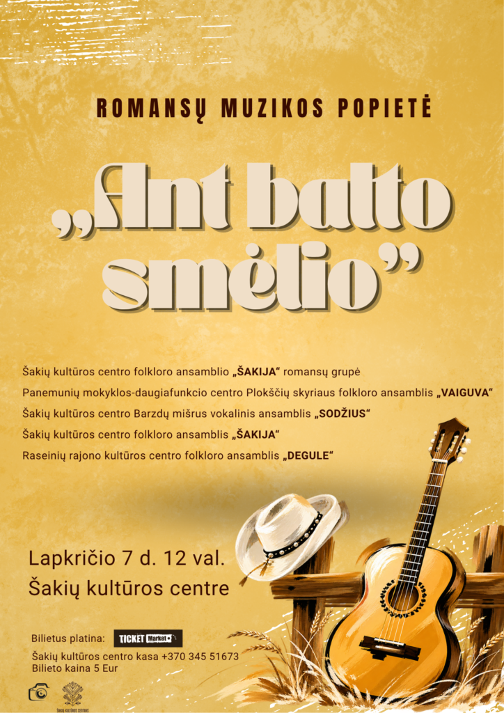 ROMANSŲ MUZIKOS POPIETĖ „ANT BALTO SMĖLIO”