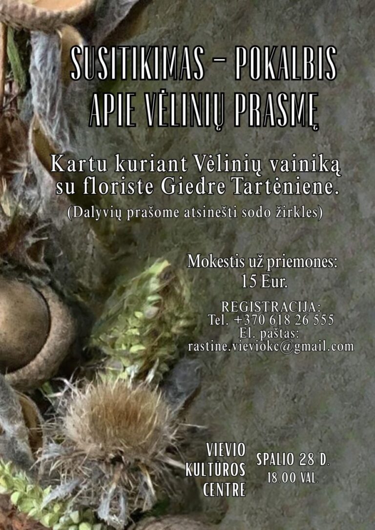 SUSITIKIMAS–POKALBIS APIE VĖLINIŲ PRASMĘ 🍂