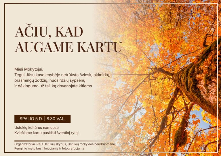 „Ačiū, kad augame kartu“ Ustukių kultūros namuose