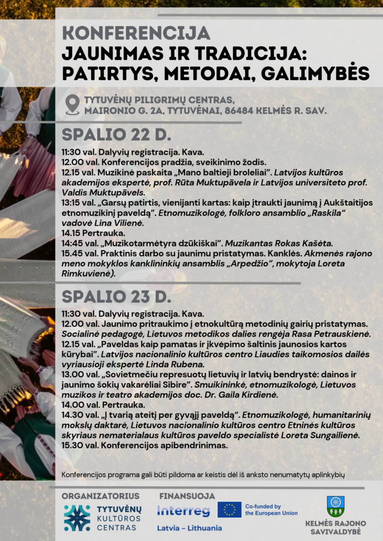 Konferencija „Jaunimas ir tradicija: patirtys, metodai, galimybės“